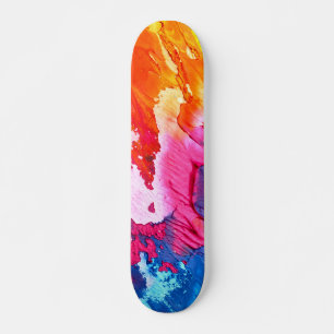Colorful Abstract Painting Skateboard