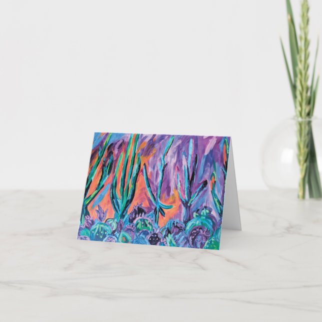 Colorful Abstract Painting  Thank You Card (Front)