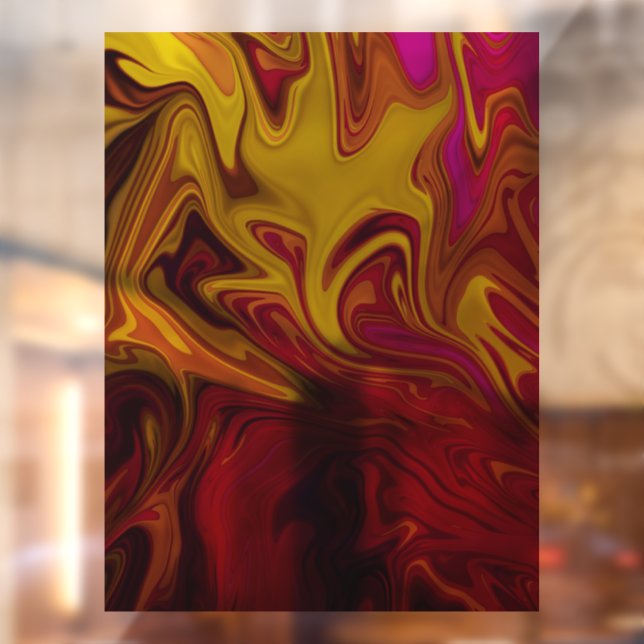 Colorful abstract painting window cling (Sheet 2)