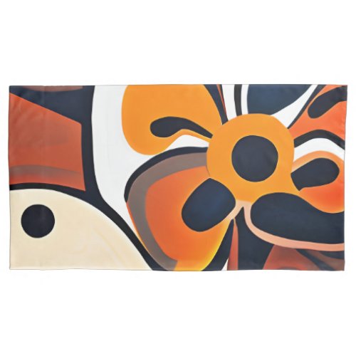 Colorful Abstract Pair of King Size Pillowcases