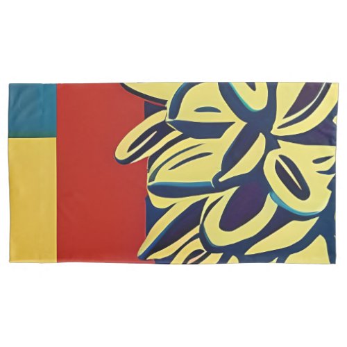 Colorful Abstract Pair of King Size Pillowcases
