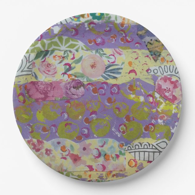 Colorful Abstract Paper Plates (Front)