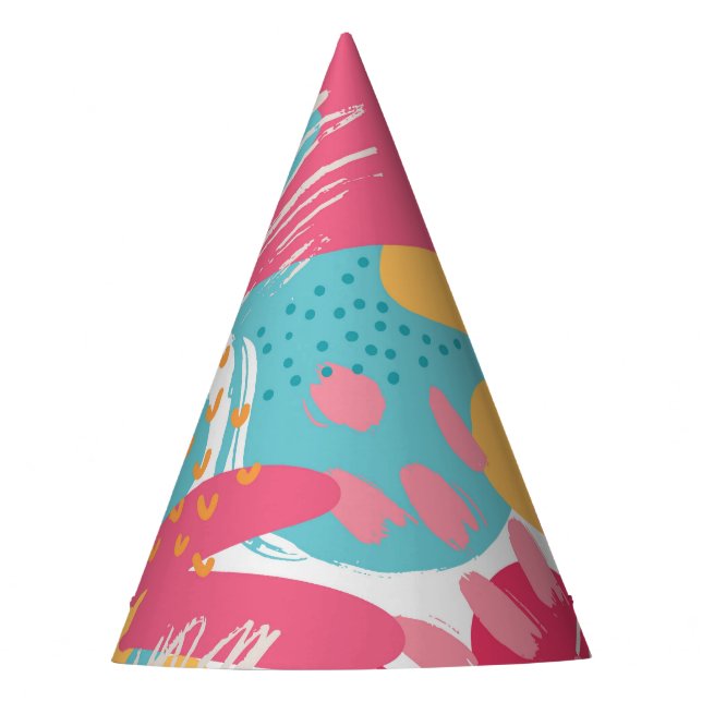 Colorful Abstract Party Hat (Front)