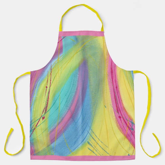 Colorful abstract pastel blends aprons (Front)