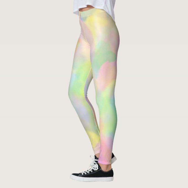 Colorful Abstract Pastels Leggings (Left)