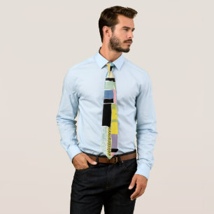 Colorful Abstract Patchwork Pattern (2) Neck Tie