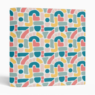 Colorful Abstract Pattern 3 Ring Binder