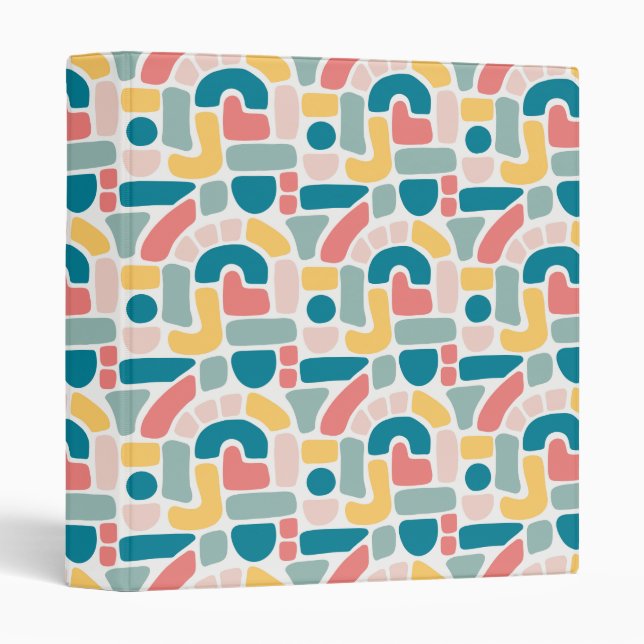 Colorful Abstract Pattern 3 Ring Binder (Front/Spine)