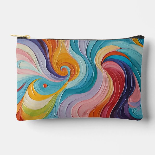 Colorful Abstract Pattern Accessory Pouch (Front)
