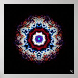 Colorful abstract pattern (alien eye 1) poster