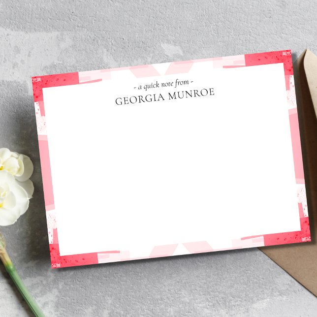 Colorful Abstract Pattern Art Personalized  Note Card (Creator Uploaded)