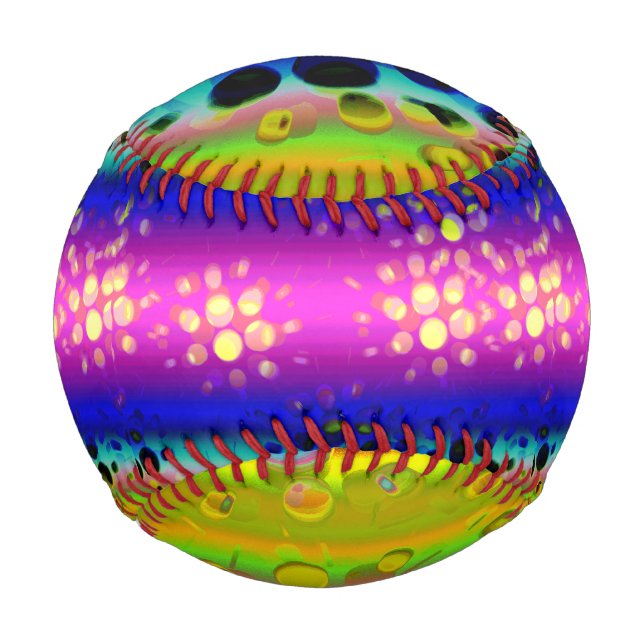 Colorful Abstract Pattern Baseball (Back)