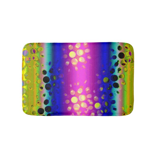 Colorful Abstract Pattern Bath Mat (Front)