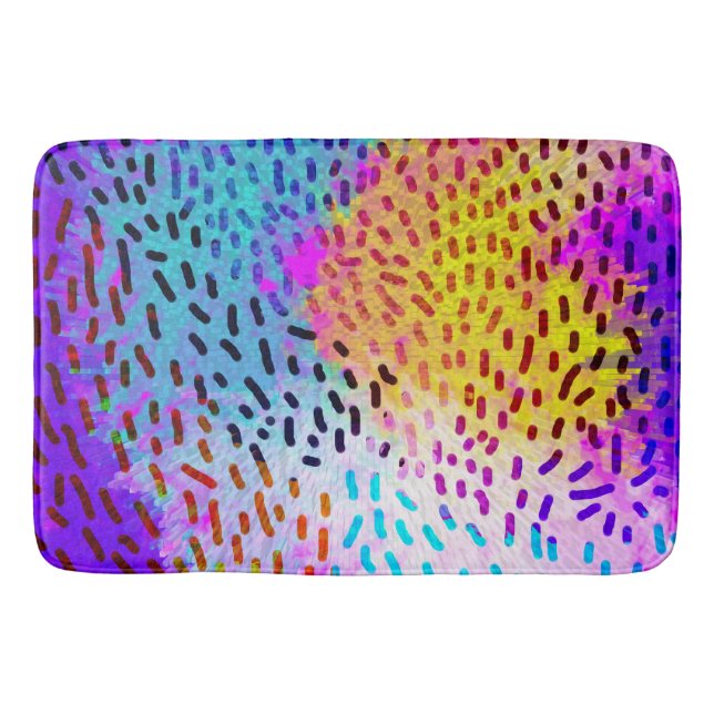 Colorful Abstract Pattern Bath Mat 🌈  (Front)