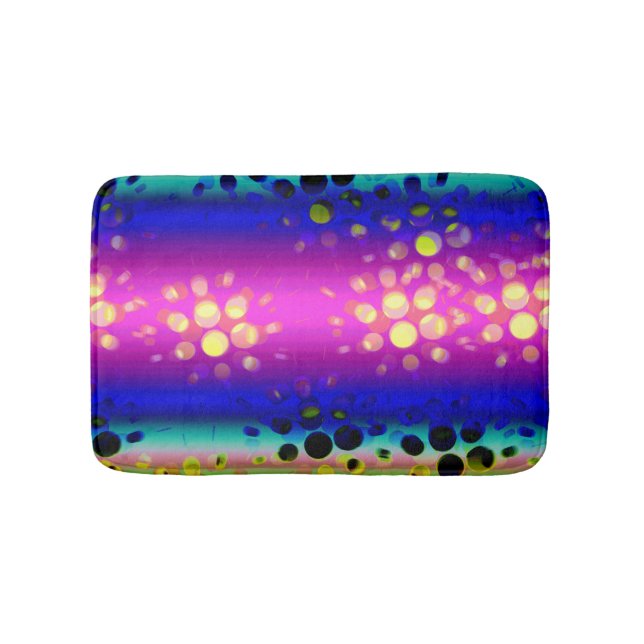 Colorful Abstract Pattern Bathroom Mat (Front)