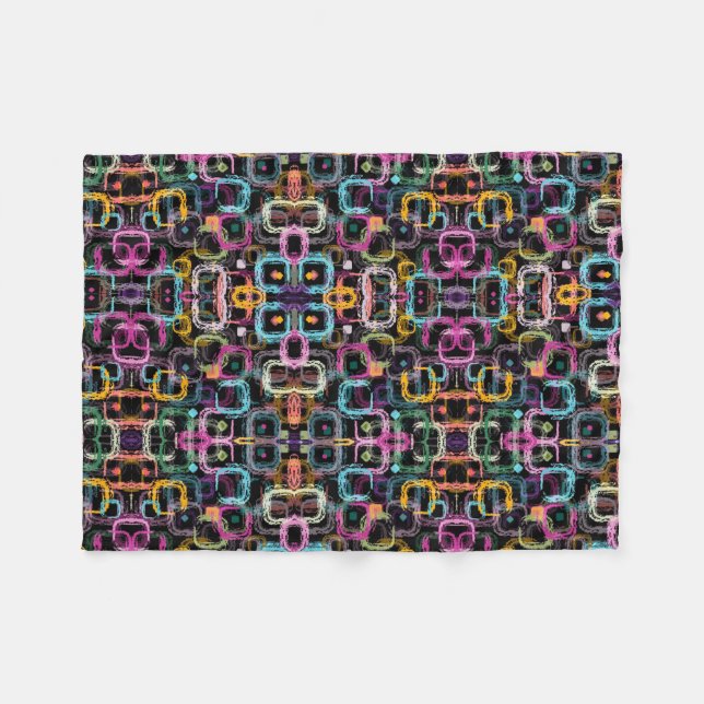 Colorful Abstract Pattern Blanket (Front (Horizontal))