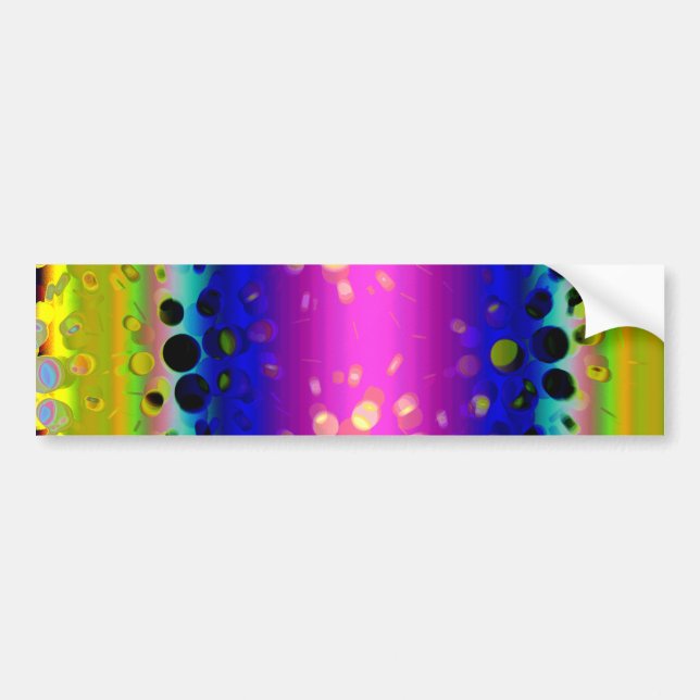 Colorful Abstract Pattern Bumper Sticker (Front)
