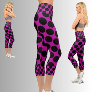 Colorful Abstract Pattern Capri Leggings