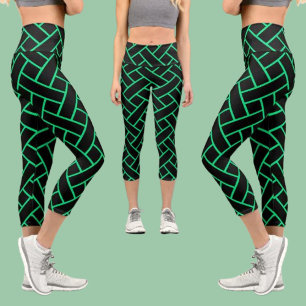 Colorful Abstract Pattern Capri Leggings