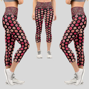 Colorful Abstract Pattern Capri Leggings