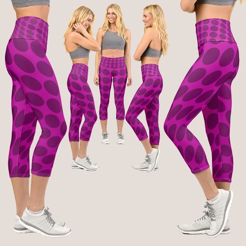 Colorful Abstract Pattern Capri Leggings