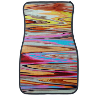 Colorful abstract pattern car floor mat