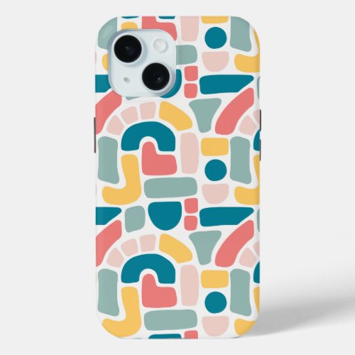 Colorful Abstract Pattern iPhone 15 Case