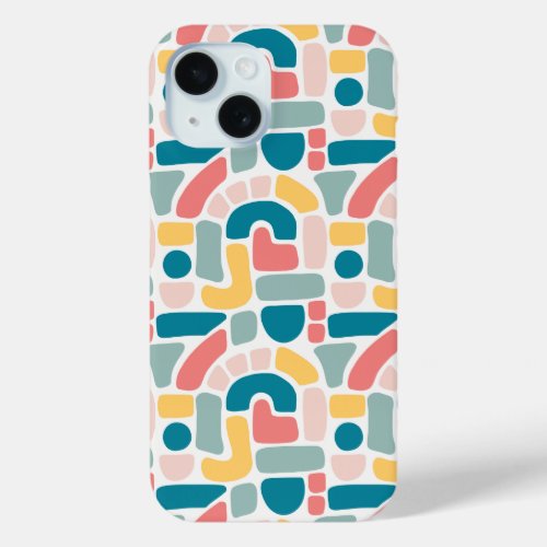 Colorful Abstract Pattern iPhone 15 Case