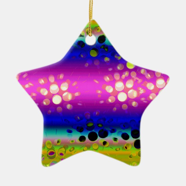 Colorful Abstract Pattern Ceramic Ornament (Front)