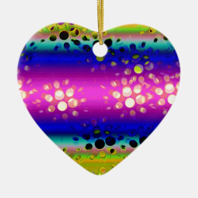 Colorful Abstract Pattern Ceramic Ornament (Front)