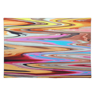 Colorful abstract pattern cloth placemat