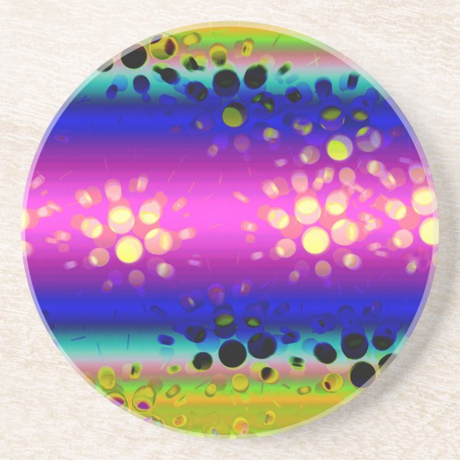 Colorful Abstract Pattern Coaster (Front)