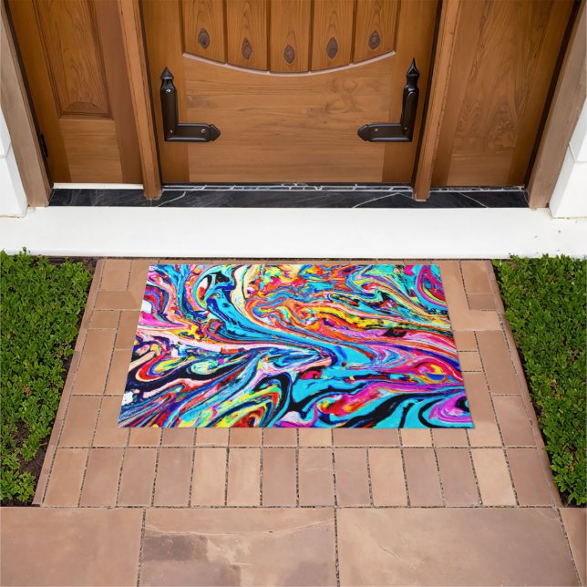 Colorful Abstract Pattern Doormat (Outdoor)