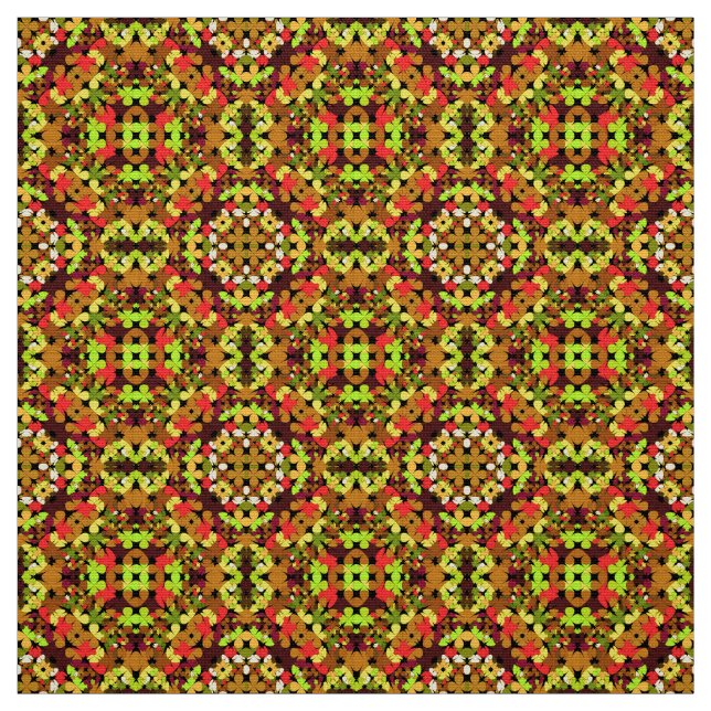 Colorful abstract pattern fabric (Swatch)