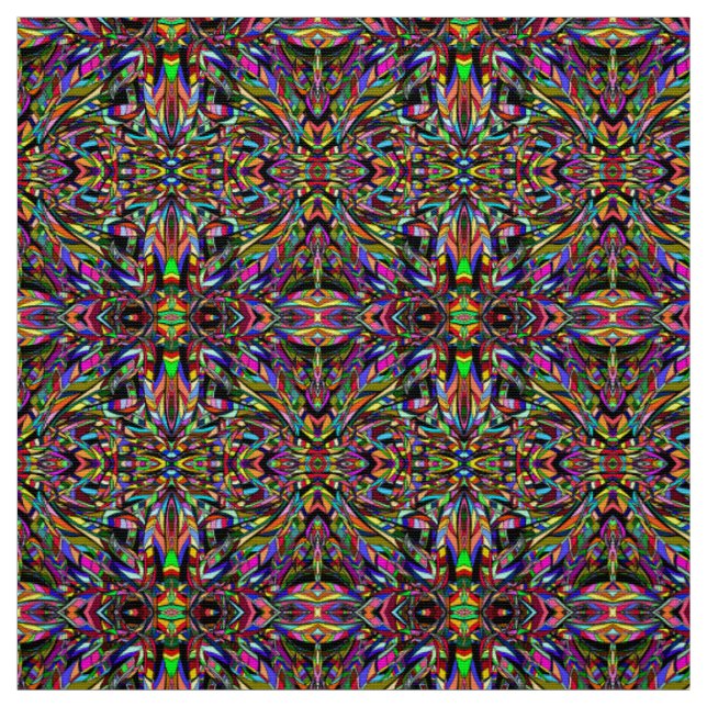 Colorful abstract pattern fabric (Swatch)