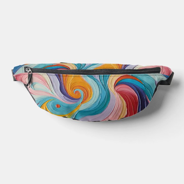 Colorful abstract pattern fanny pack (Lay Down)