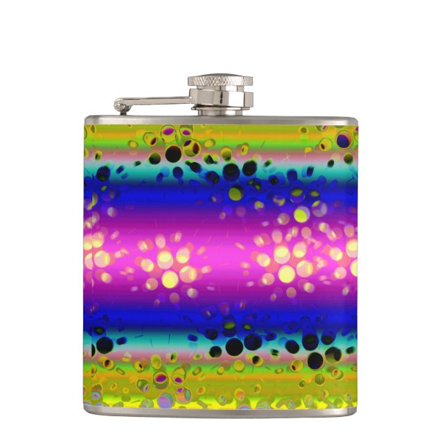 Colorful Abstract Pattern Flask (Front)