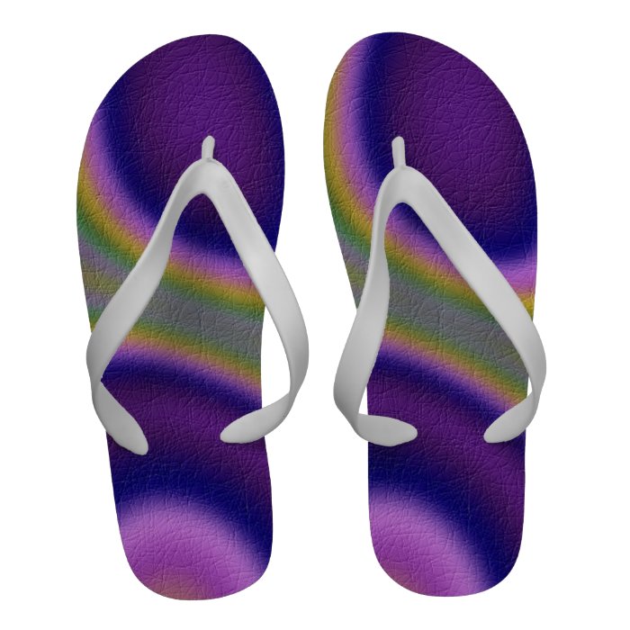 Colorful abstract pattern flip flops