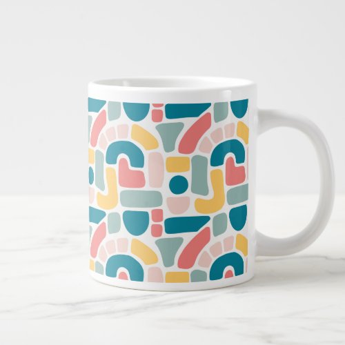 Colorful Abstract Pattern Giant Coffee Mug