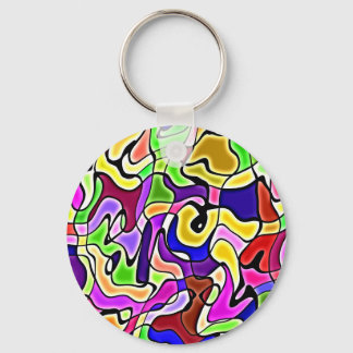 colorful abstract pattern Keychain