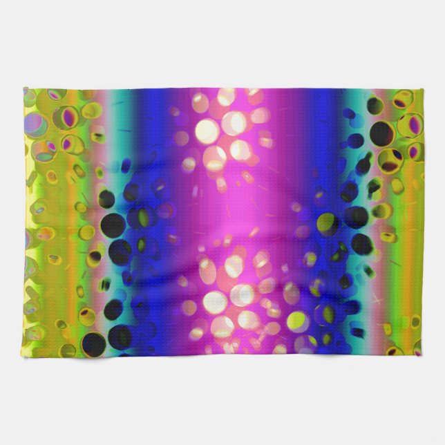 Colorful Abstract Pattern Kitchen Towel (Horizontal)