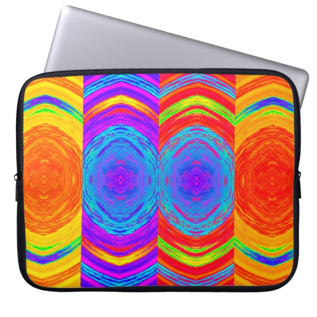 Colorful Abstract Pattern Laptop Sleeve (Front)