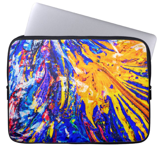 Colorful Abstract Pattern Laptop Sleeve (Front)