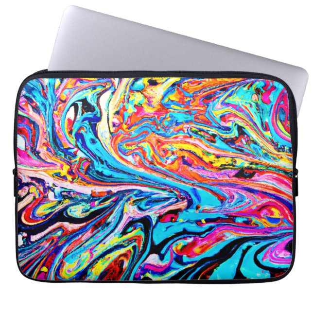 Colorful Abstract Pattern Laptop Sleeve (Front)