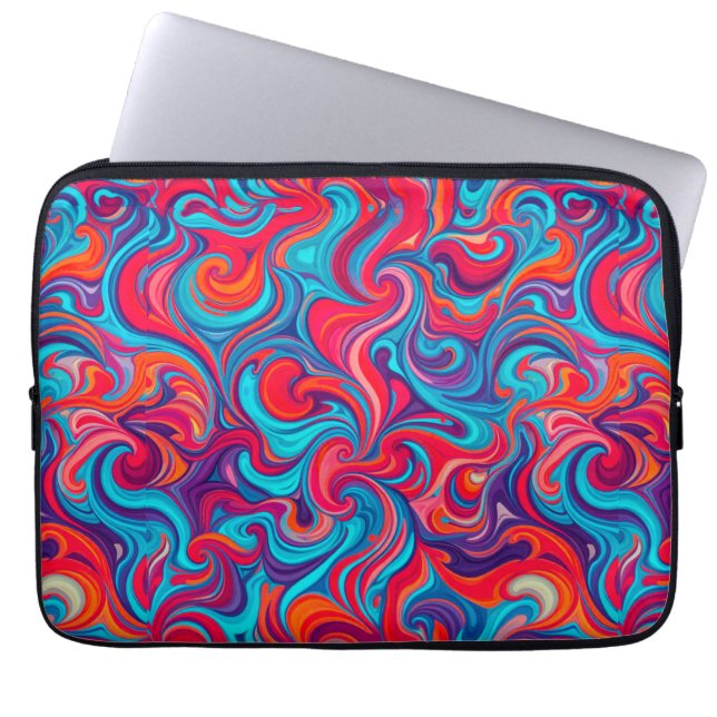 Colorful Abstract Pattern Laptop Sleeve (Front)
