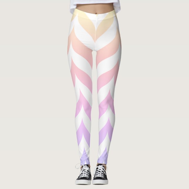 Colorful Abstract Pattern Leggings (Front)