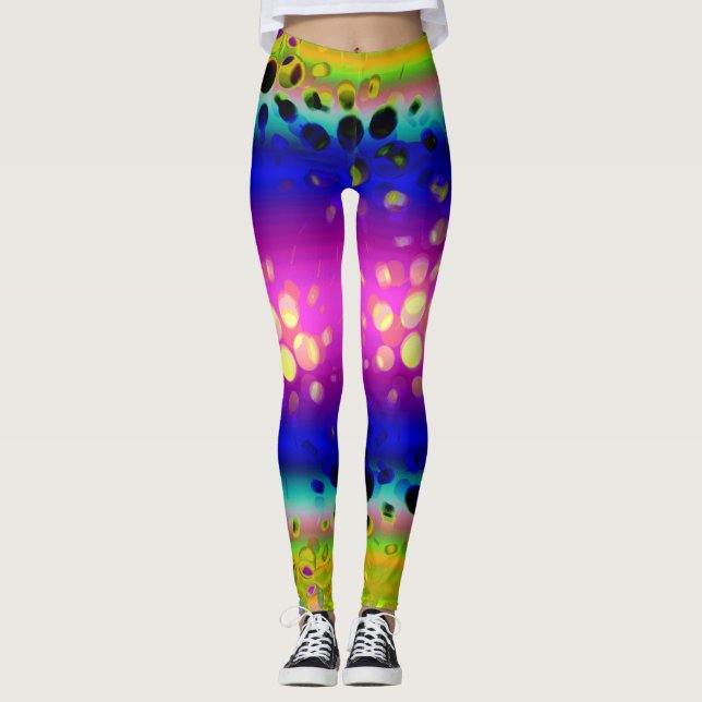 Colorful Abstract Pattern Leggings (Front)