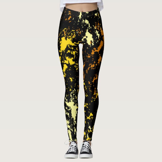 Colorful Abstract Pattern Leggings (Front)