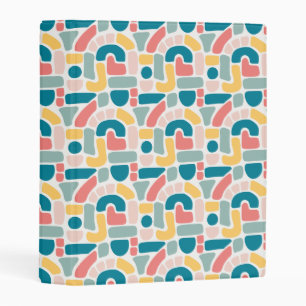 Colorful Abstract Pattern Mini Binder