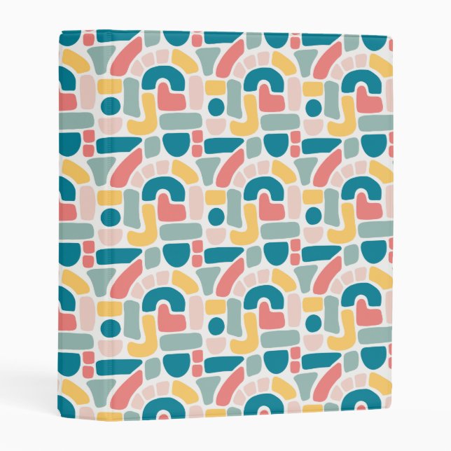 Colorful Abstract Pattern Mini Binder (Front/Spine)